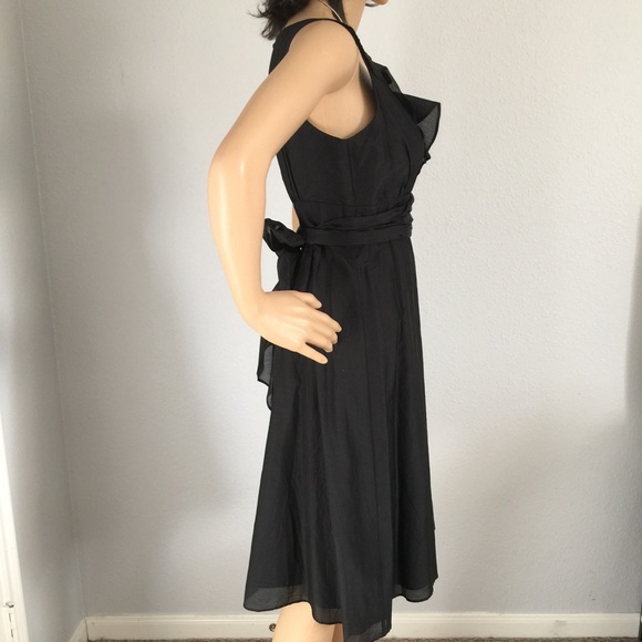 Simple Black Ruffle Dress WHBM - Picture 4 of 8